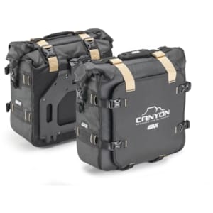 Sacoches souples arrière et latérales GIVI Canyon Monokey 25+25l GRT720B Noir-Sable
