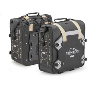 Zachte zij- en topkoffers GIVI Canyon Unifit 35l + GRT709B