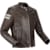 Men's leather motorcycle jacket SEGURA Romeo Brown-White