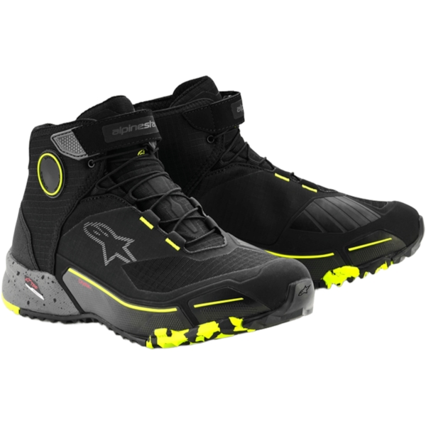 ALPINESTARS CR-X Drystar Shoes Black-Dark Grey-Yellow Fluo