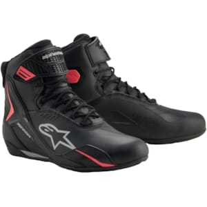 Motorschoenen ALPINESTARS Stella Faster-4 Drystar Shoes Zwart-Grijs-Koraal Fluo