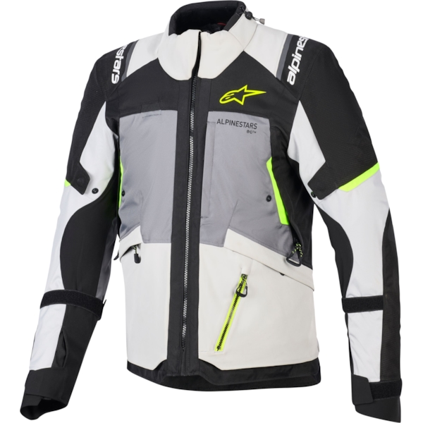 ALPINESTARS Andes V4 Drystar Jacket Donker Grijs-Ice Grijs-Zwart-Geel Fluo