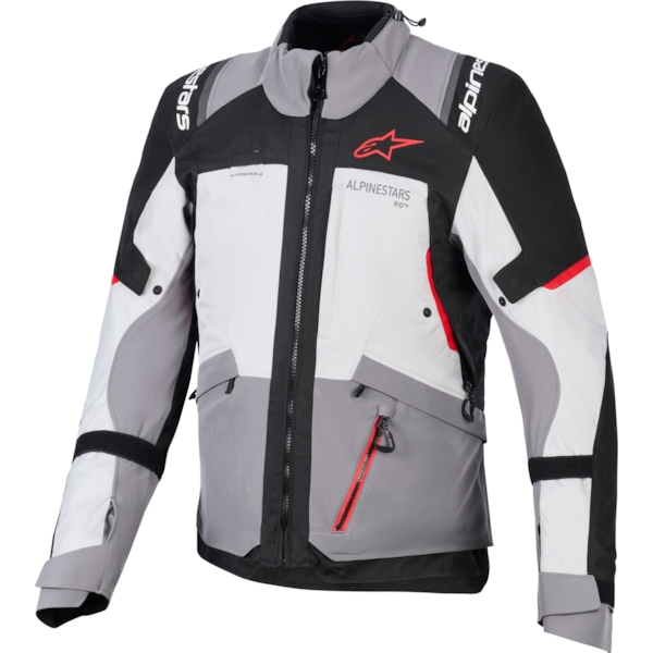 ALPINESTARS Andes V4 Drystar Jacket Donker Grijs-Ice Grijs-Zwart-Helder Rood