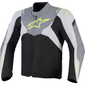 Textiel motorjas heren ALPINESTARS T-Jaws V4 Waterproof Jacket Zwart-Ice Grijs-Donker Grijs