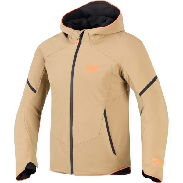 ALPINESTARS Aeroshell Waterproof Jacket Dark Khaki-Black-Orange Fluo