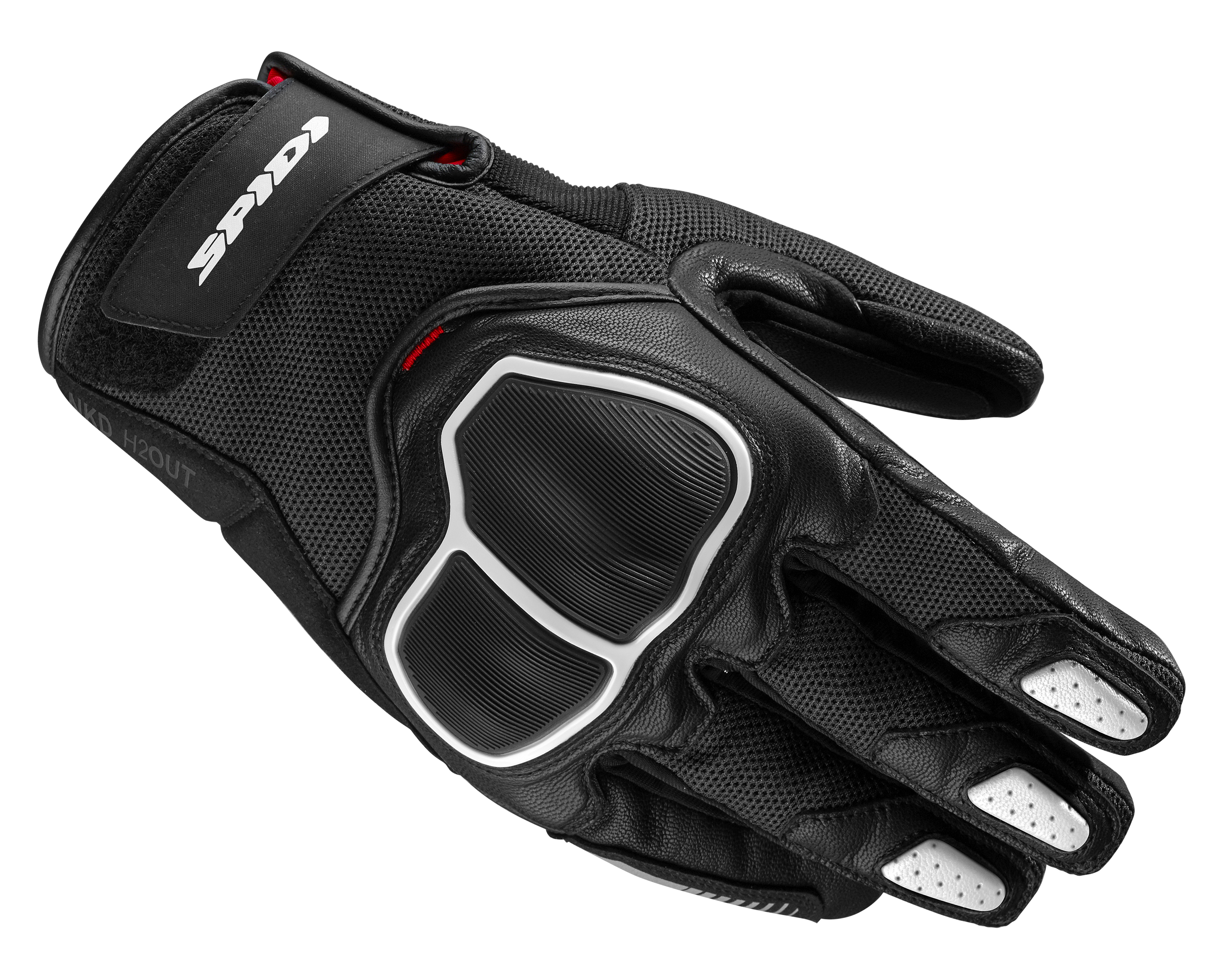 Gants mi-saison hommes SPIDI NKD H2Out Noir-Blanc