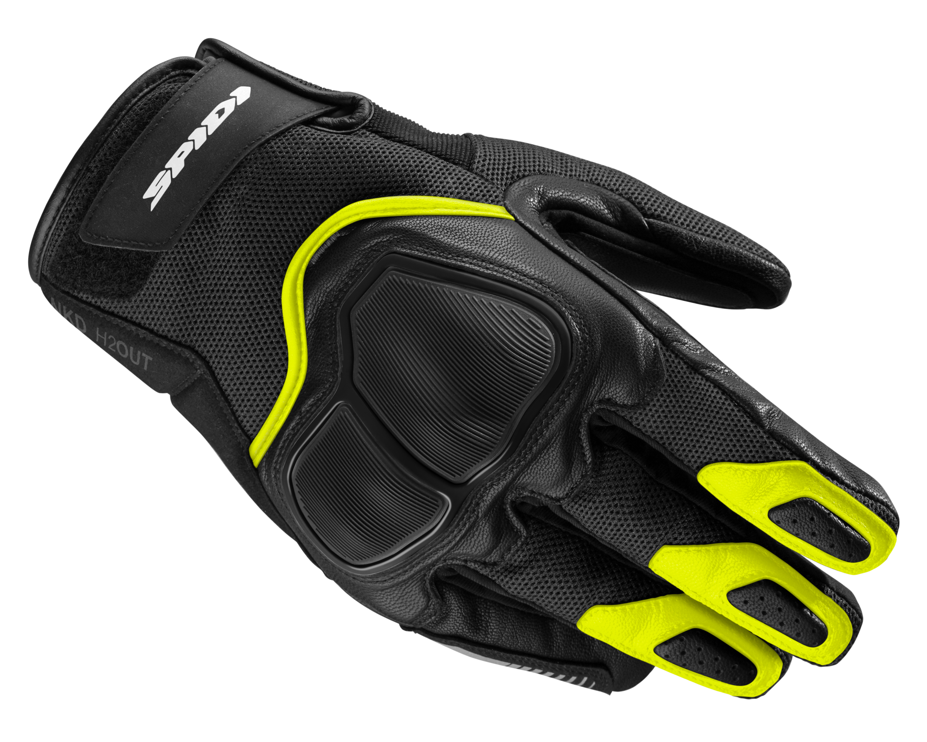 Men's mid-season gloves SPIDI NKD H2Out Black-Yellow fluo
