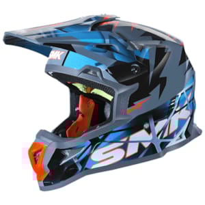 Crosshelm SMK Allterra Fulmine MX Blauw - Grijs