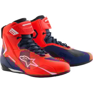 Motorschoenen ALPINESTARS Faster-4 MM93 Rood Fluo-Donker Blauw