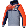 ALPINESTARS Chrome V2 Sport Hoodie MM93 Marineblauw-Grijs Melange-Rood Fluo