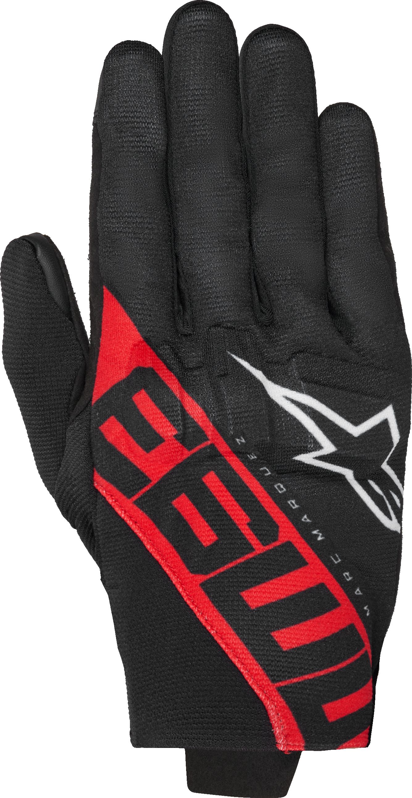Zomerhandschoenen heren ALPINESTARS Reef V2 Gloves MM93 Zwart-Helder Rood