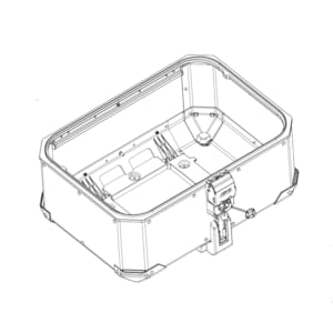 Case bottom & lid cases GIVI OBKEV42 shell anodised alu