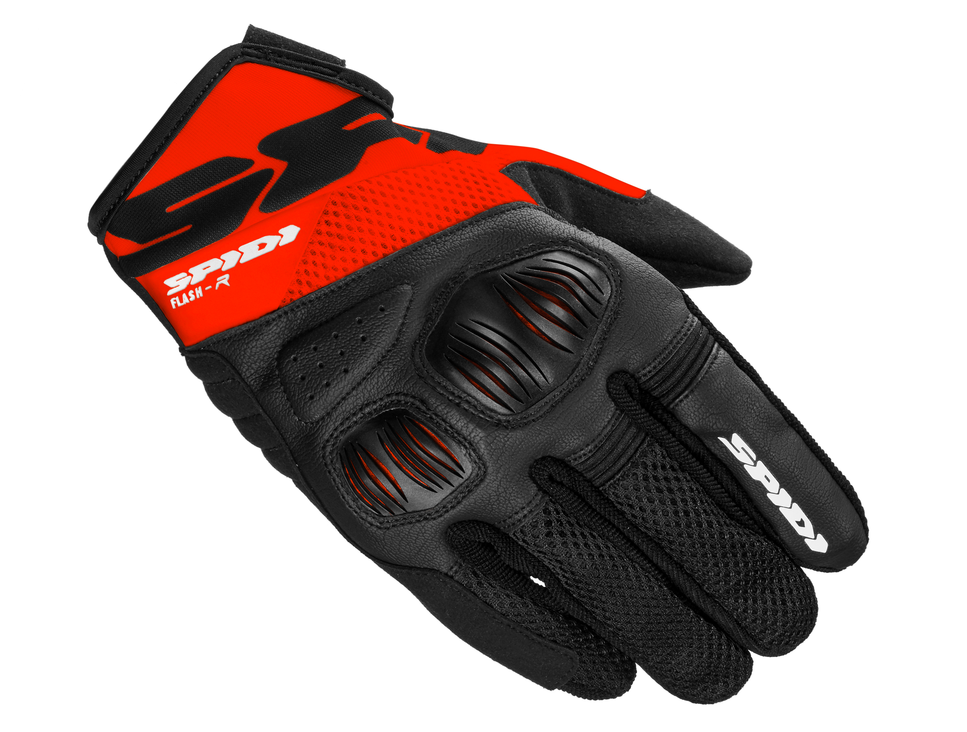 Gants été hommes SPIDI Flash-R EVO Noir-Rouge
