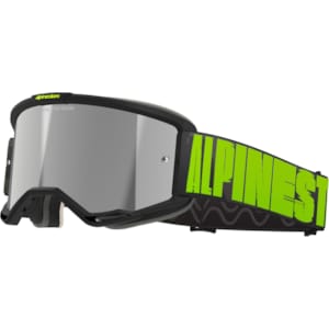 Lunettes de cross ALPINESTARS Vision 5 Hollow Goggle Charbon-Jaune Fluo-Miroir Argent