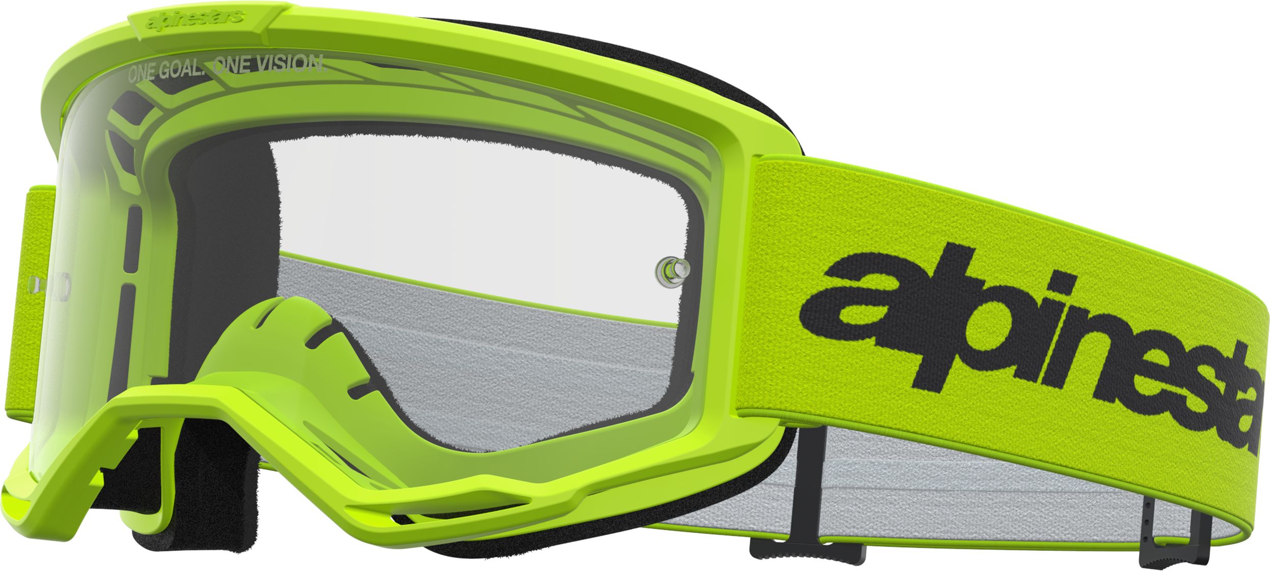 ALPINESTARS Vision 3 Wordmark Goggle Jaune Fluo-Transparent