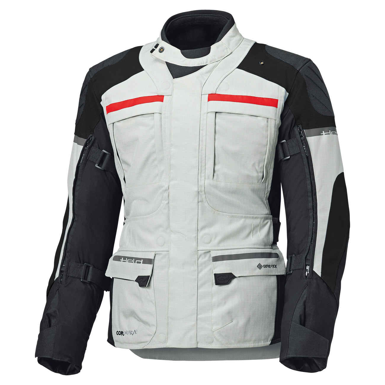 Men's Gore-Tex® motorcycle jacket HELD Carese 3 Top Grey-Black Short