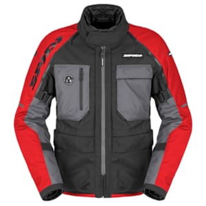 Textiel motorjas heren SPIDI Crossmaster 2 H2Out Zwart-Rood-Grijs
