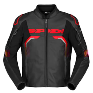 Men's leather motorcycle jacket SPIDI Evorider 3 Black-Red