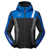 SPIDI Hoodie Warrior Black-Blue-Grey