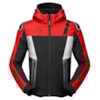 SPIDI Hoodie Warrior Zwart-Rood-Wit