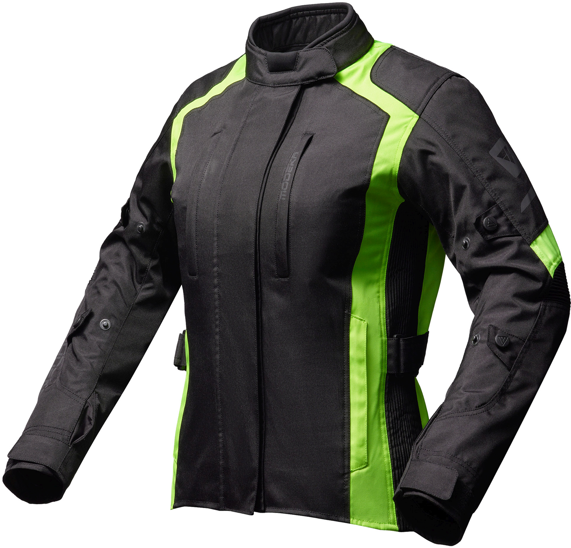 Textiel motorjas dames MODEKA Tarex II Lady Zwart-Geel