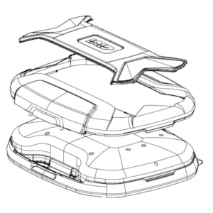 Case bottom & lid cases GIVI TRK35BN Top Shell