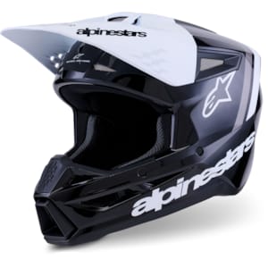 Crosshelm ALPINESTARS S-M3 Radium Zwart-Wit-Grijs