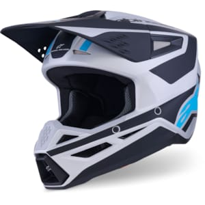Crosshelm ALPINESTARS S-M3 Heat Mat Zilver-Blauw-Zwart