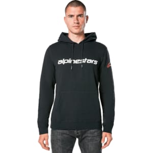 T-shirts and sweaters ALPINESTARS Linear Wordmark Hoodie V3 Black-White-Red