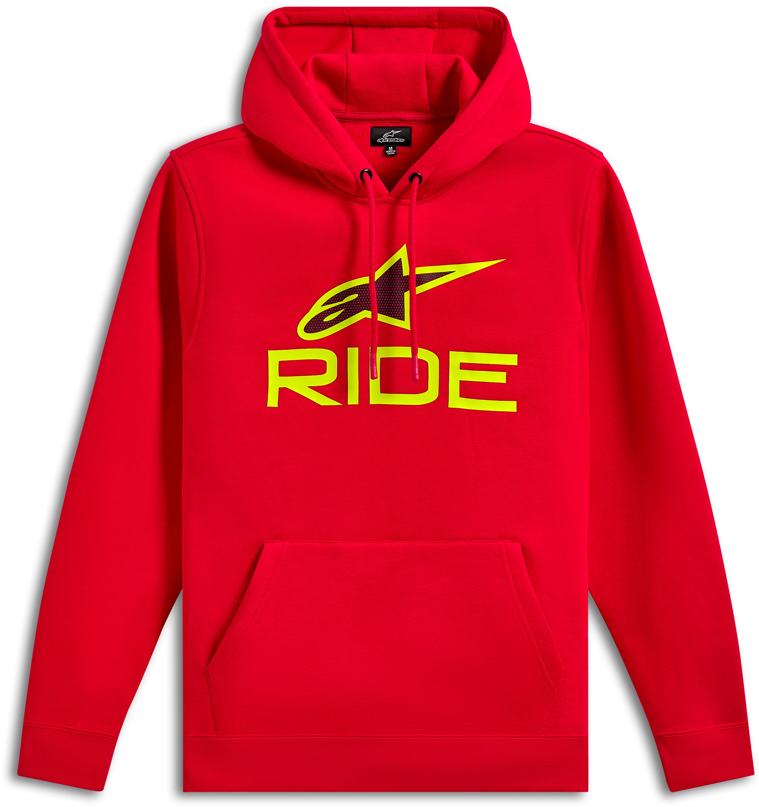 ALPINESTARS Ride Hoodie V3 Red-Hi Vis Yellow-Black