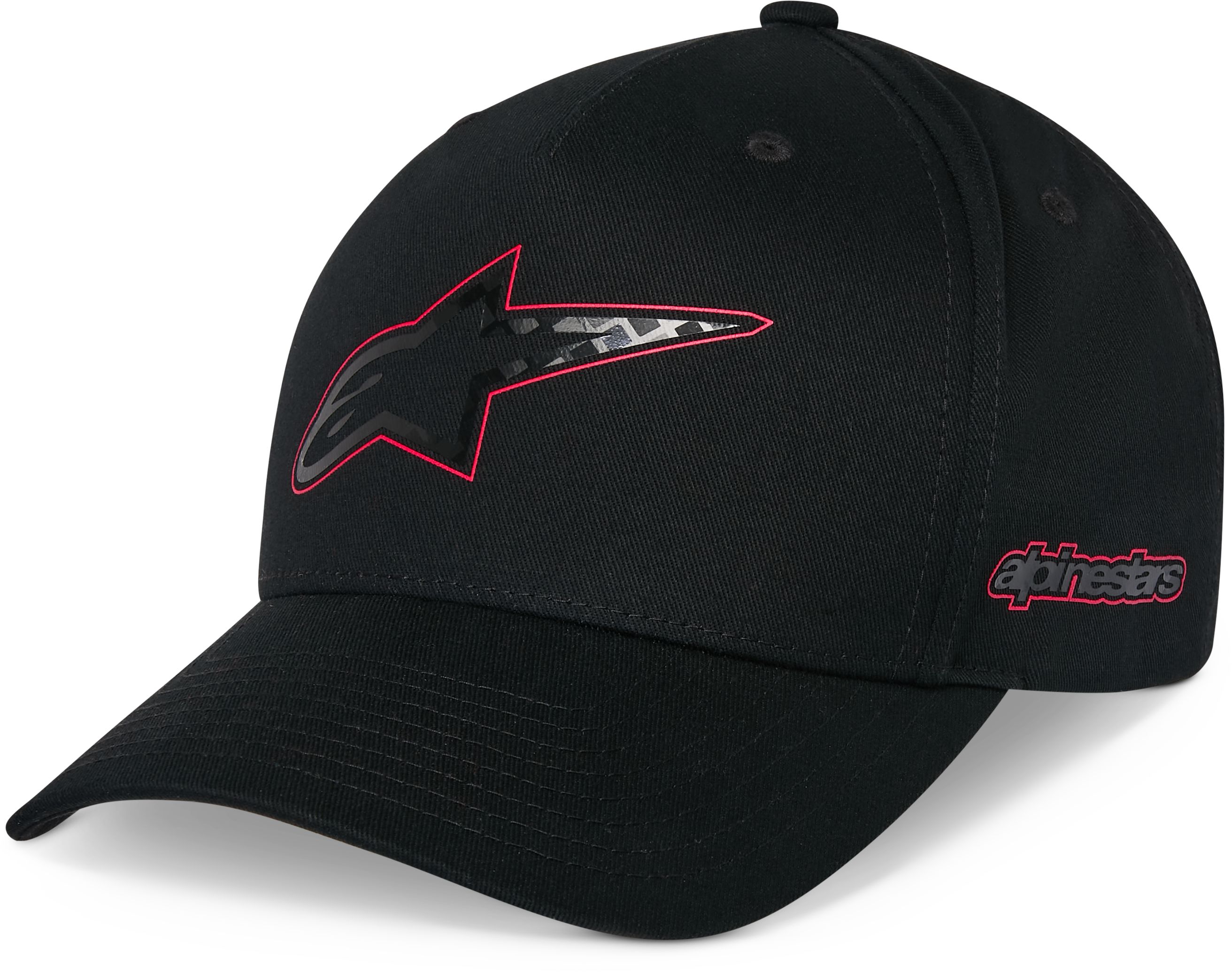 Caps and beanies ALPINESTARS Carbon Fiber Snapback Hat Black