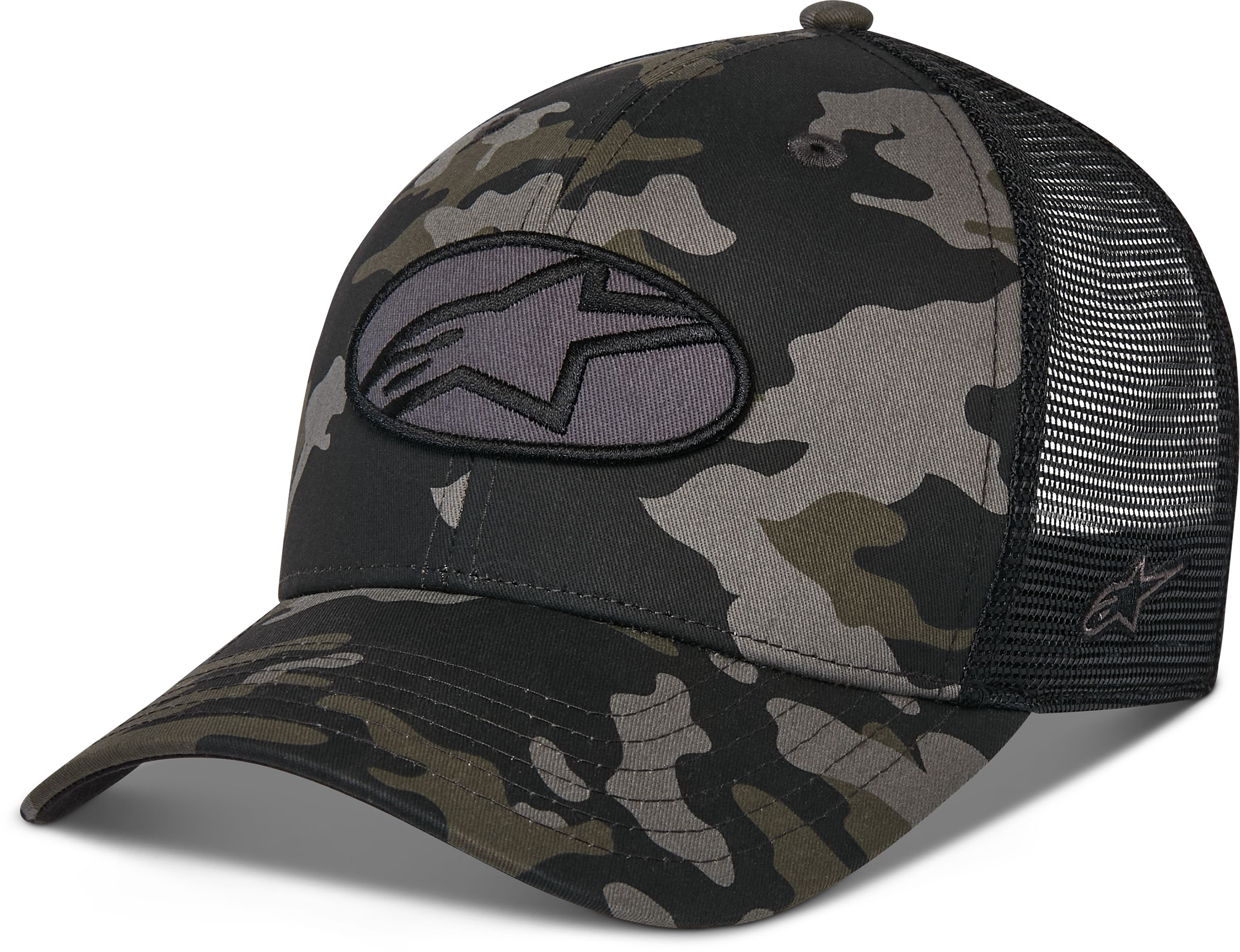 Caps and beanies ALPINESTARS Oblique Camo Trucker Hat Black Camo-Black