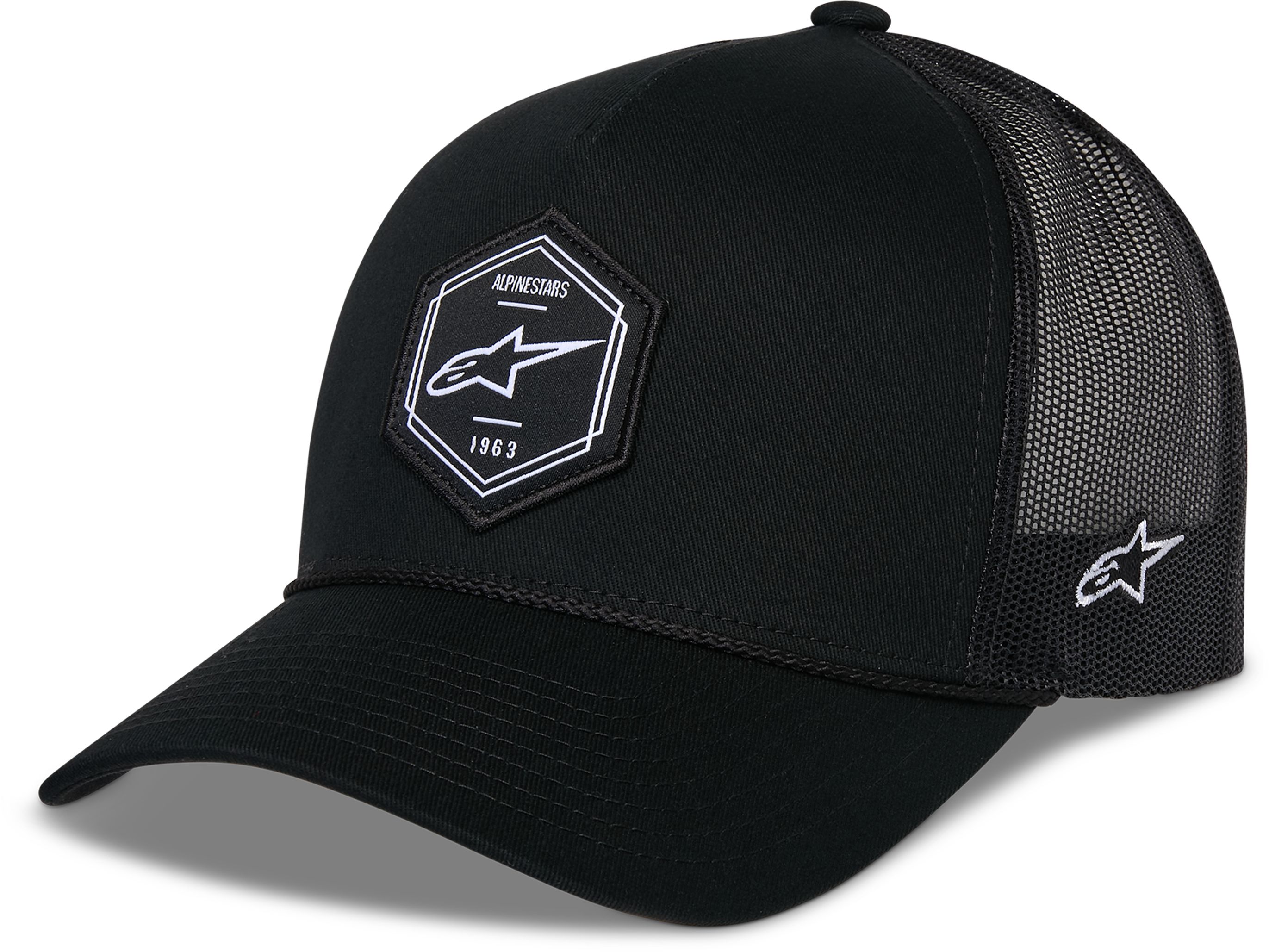 Caps and beanies ALPINESTARS Hexeon Trucker Hat Black-Black