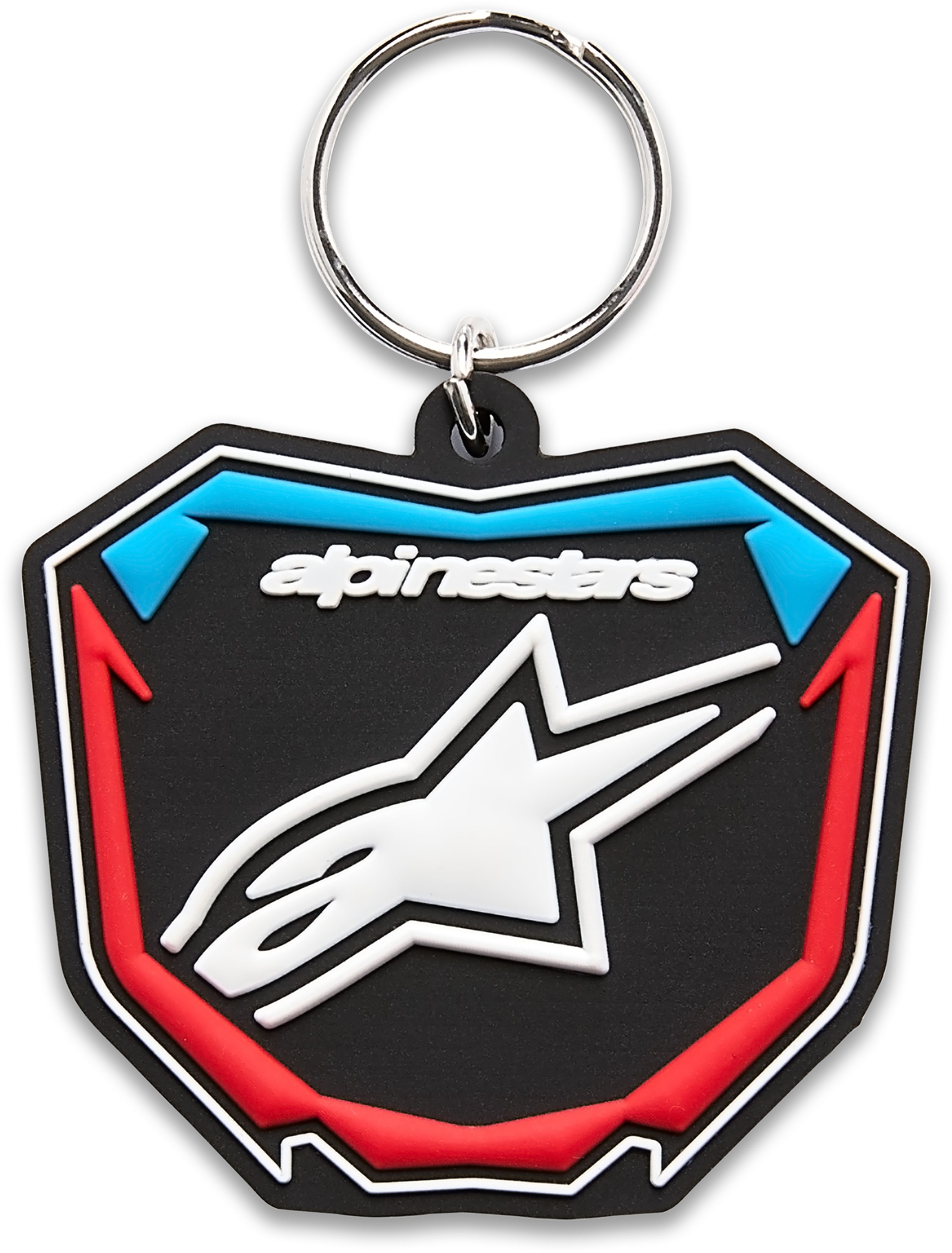 Sleutelhangers ALPINESTARS Plate Keyfob Zwart-Blauw-Rood