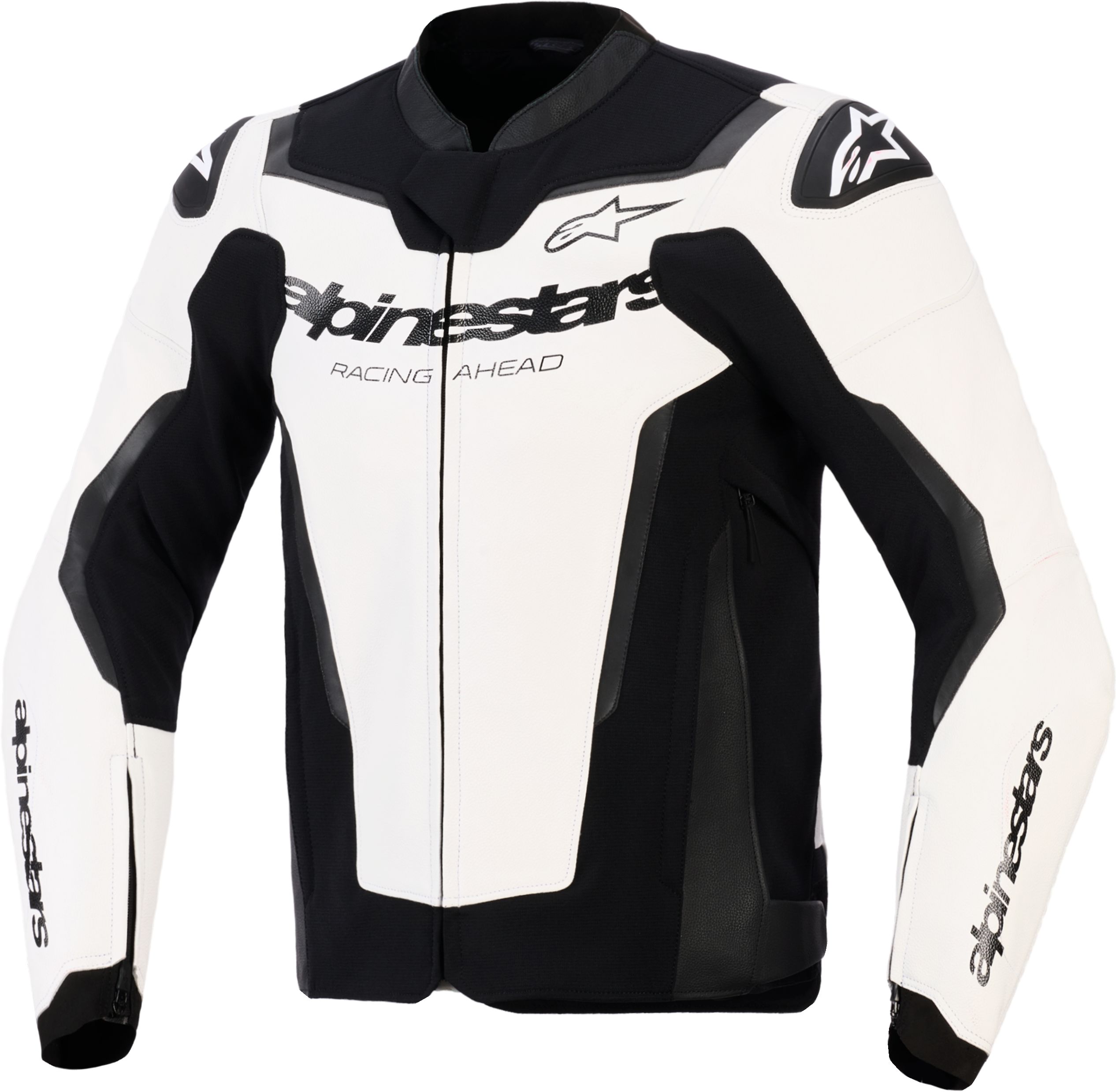 Veste cuir hommes ALPINESTARS GP Force V2 Jacket Blanc-Noir