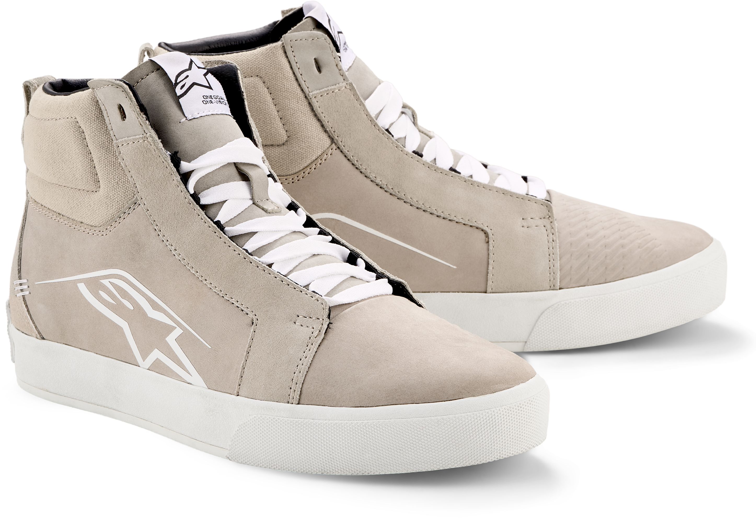 Motorschoenen heren ALPINESTARS Ride-63 Leather Shoes Flint-Wit