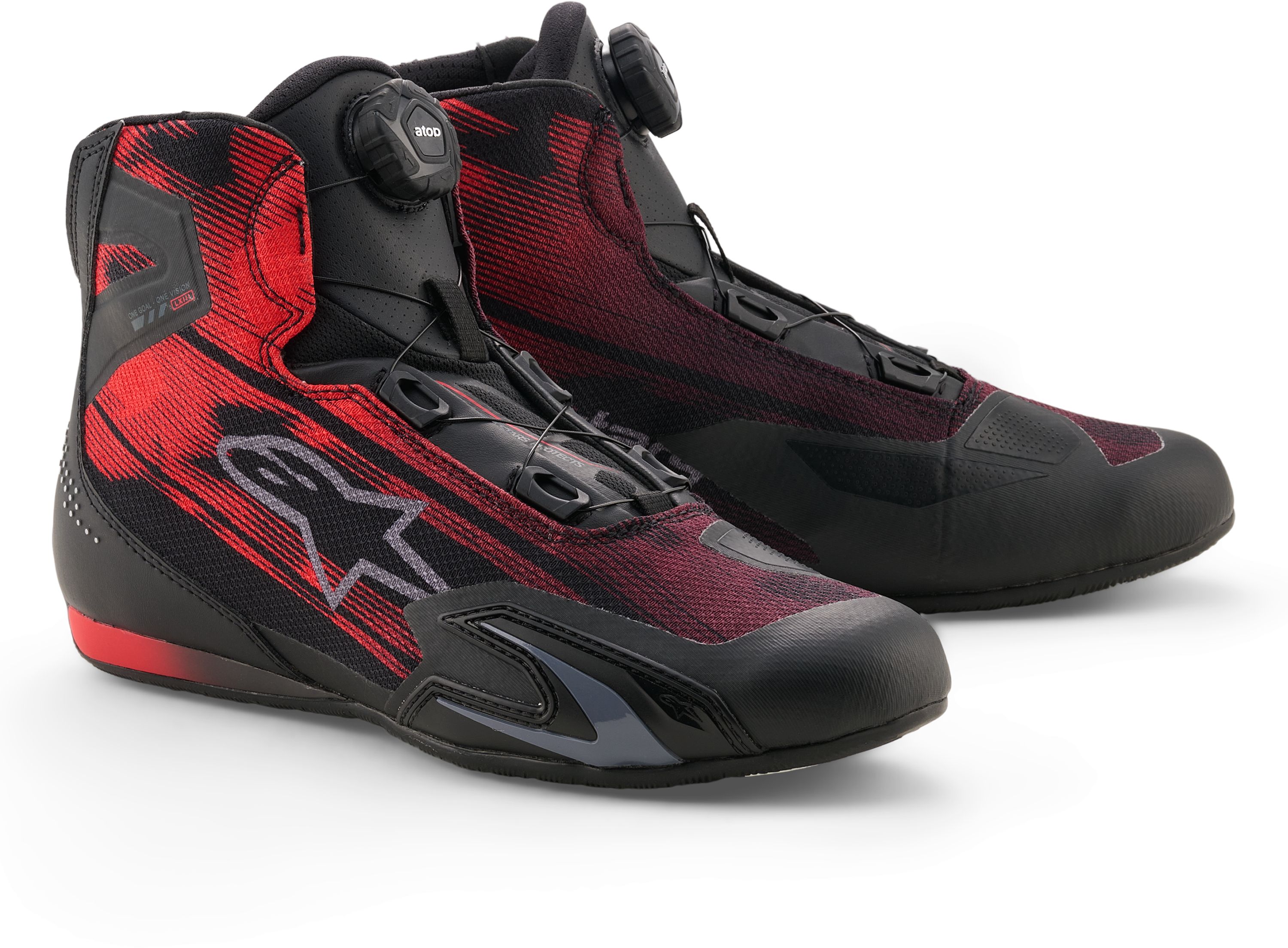 Motorschoenen heren ALPINESTARS Celer Vented Shoes Zwart-Helder Rood