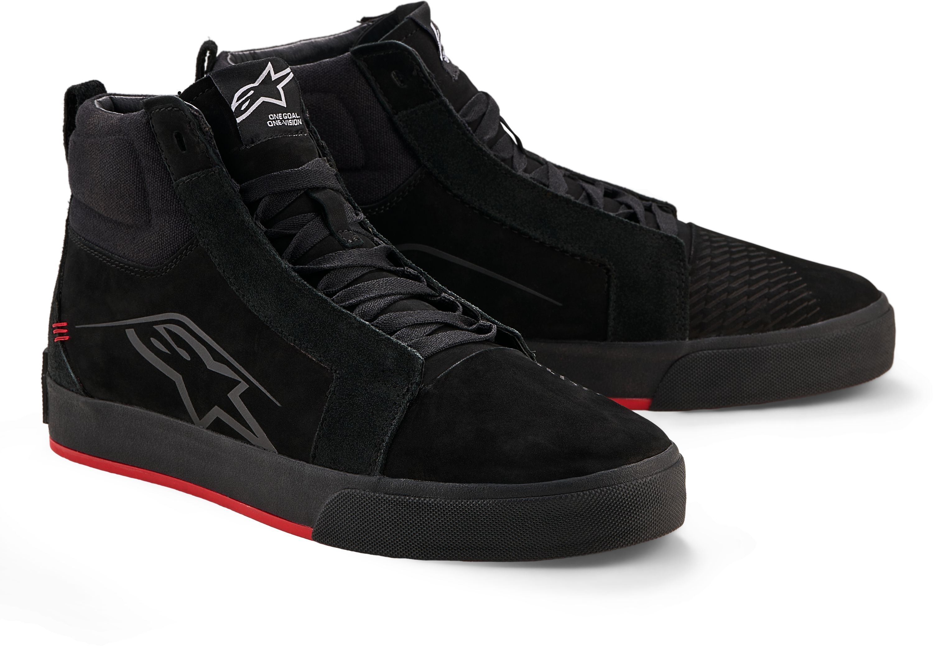 Motorschoenen heren ALPINESTARS Ride-63 Leather Shoes Zwart-Helder Rood