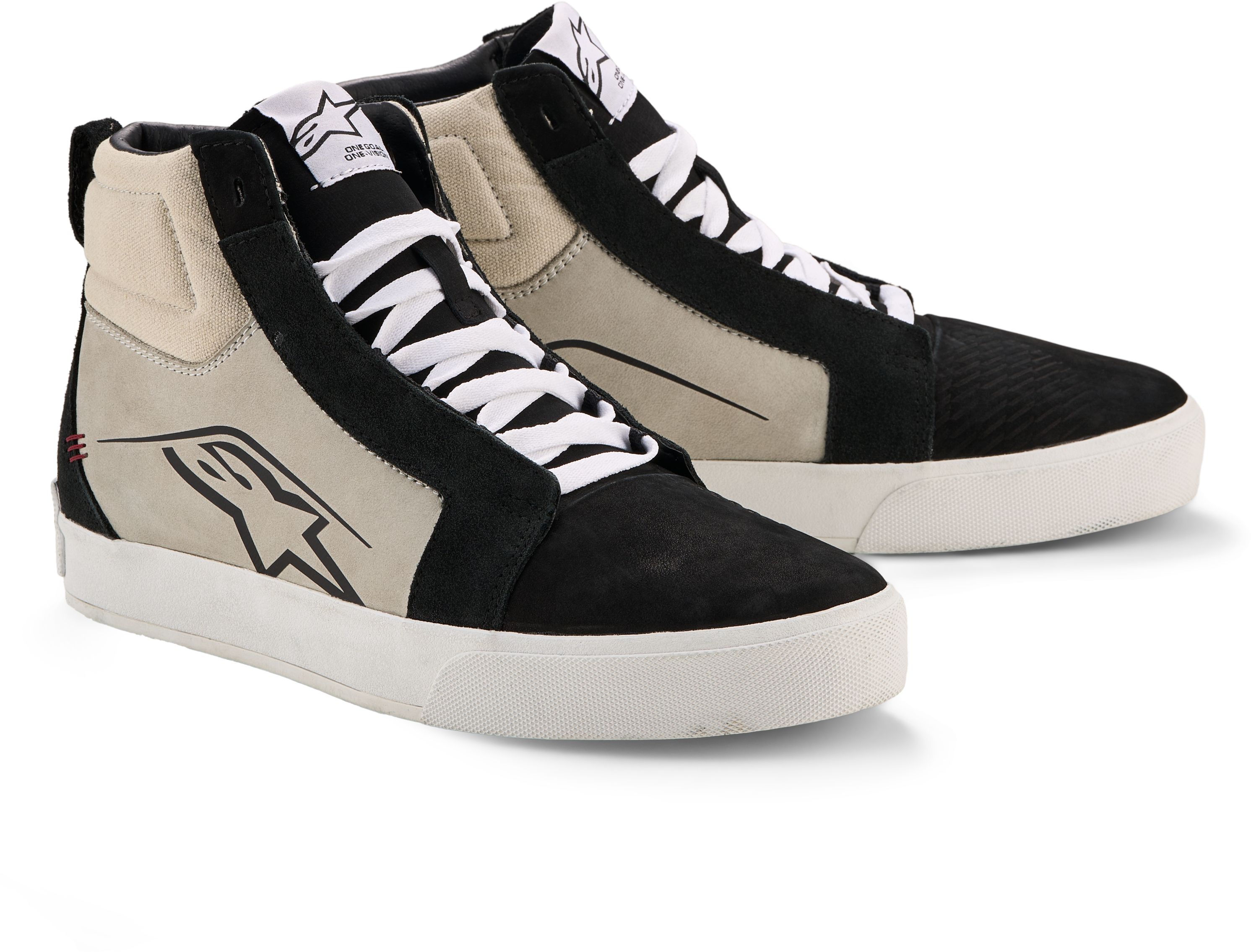 Motorschoenen heren ALPINESTARS Ride-63 Leather Shoes Zwart-Cool Grijs-Wit
