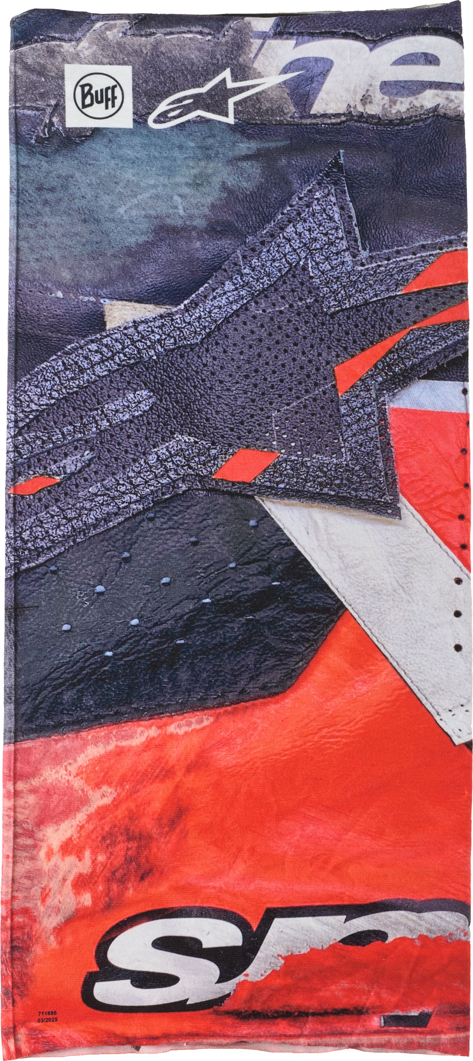 ALPINESTARS Buff Ignite Neck Tube Noir-Rouge Vif