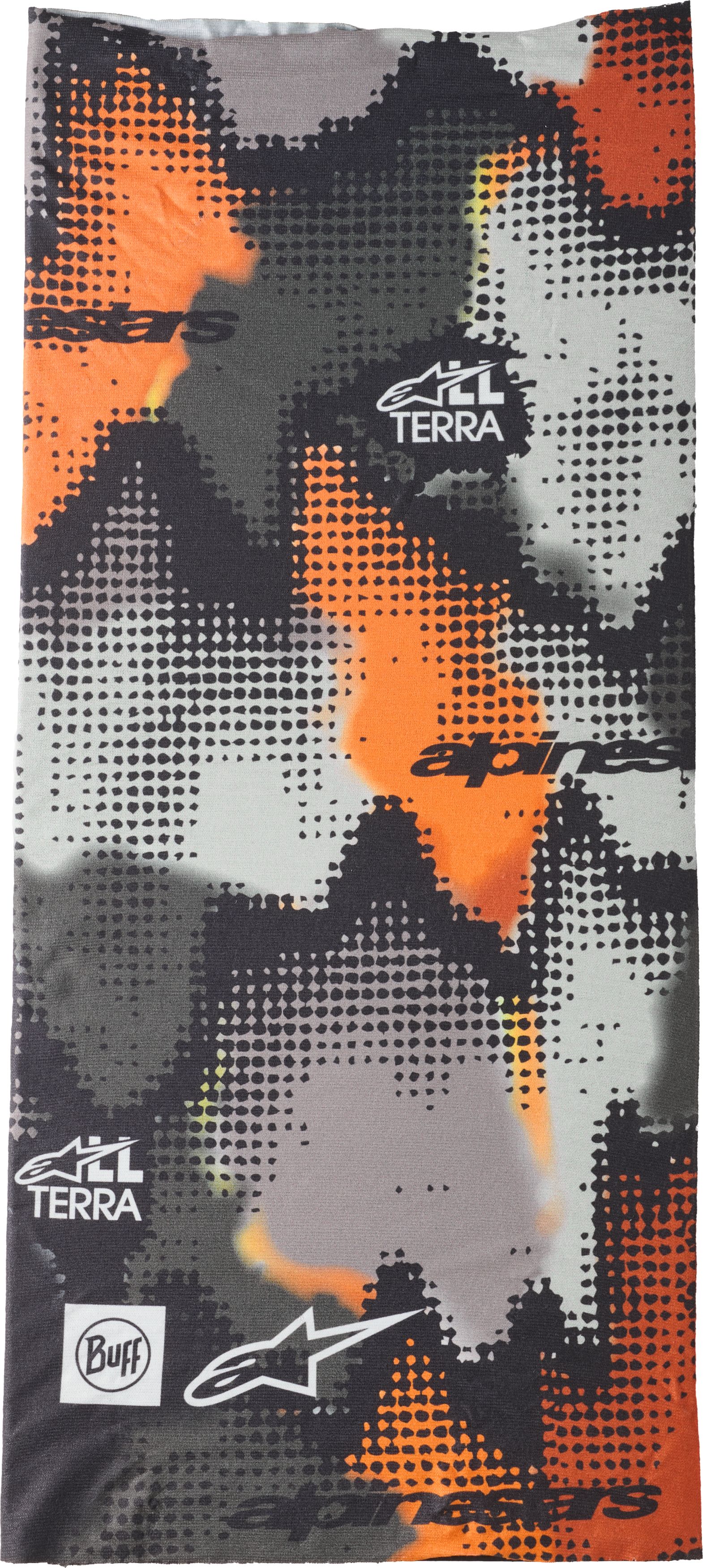 ALPINESTARS Buff Nazca Neck Tube Grijs-Camo-Oranje Fluo