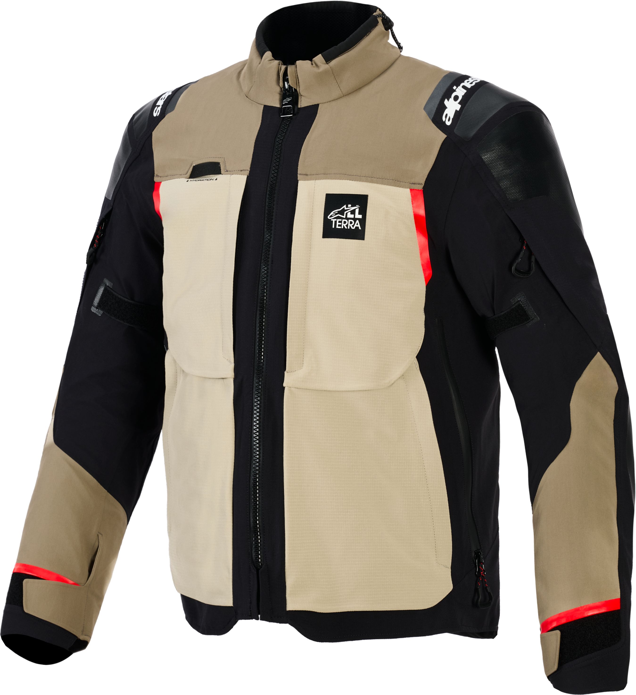 Veste textile hommes ALPINESTARS Andes Pro Drystar XF Jacket Noyer-Aluminium