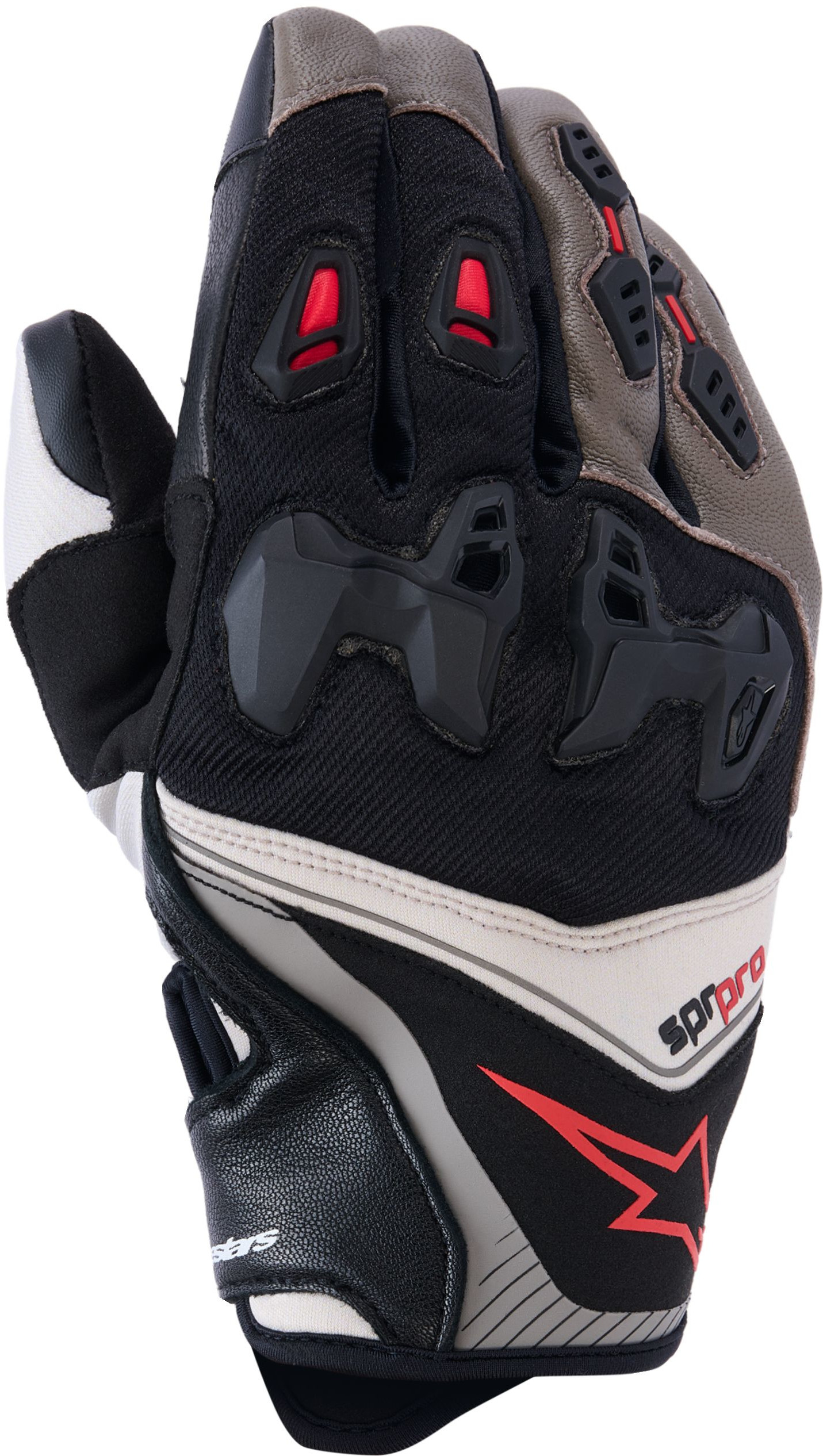 Gants de compétition ALPINESTARS SP-R Pro Noyer-Mastic-Noir