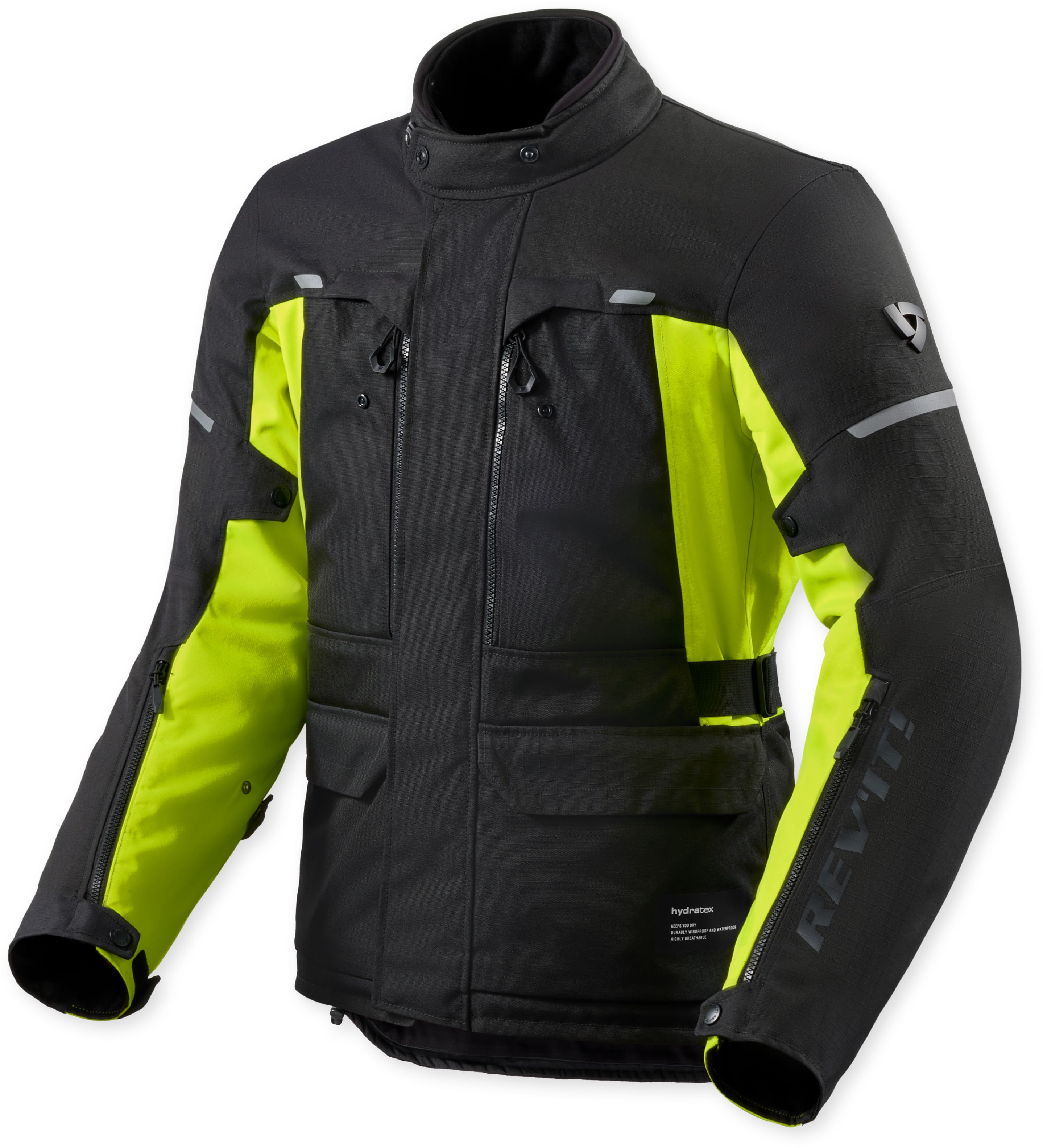REV'IT! Outback 5 H2O jacket Zwart - Fluogeel