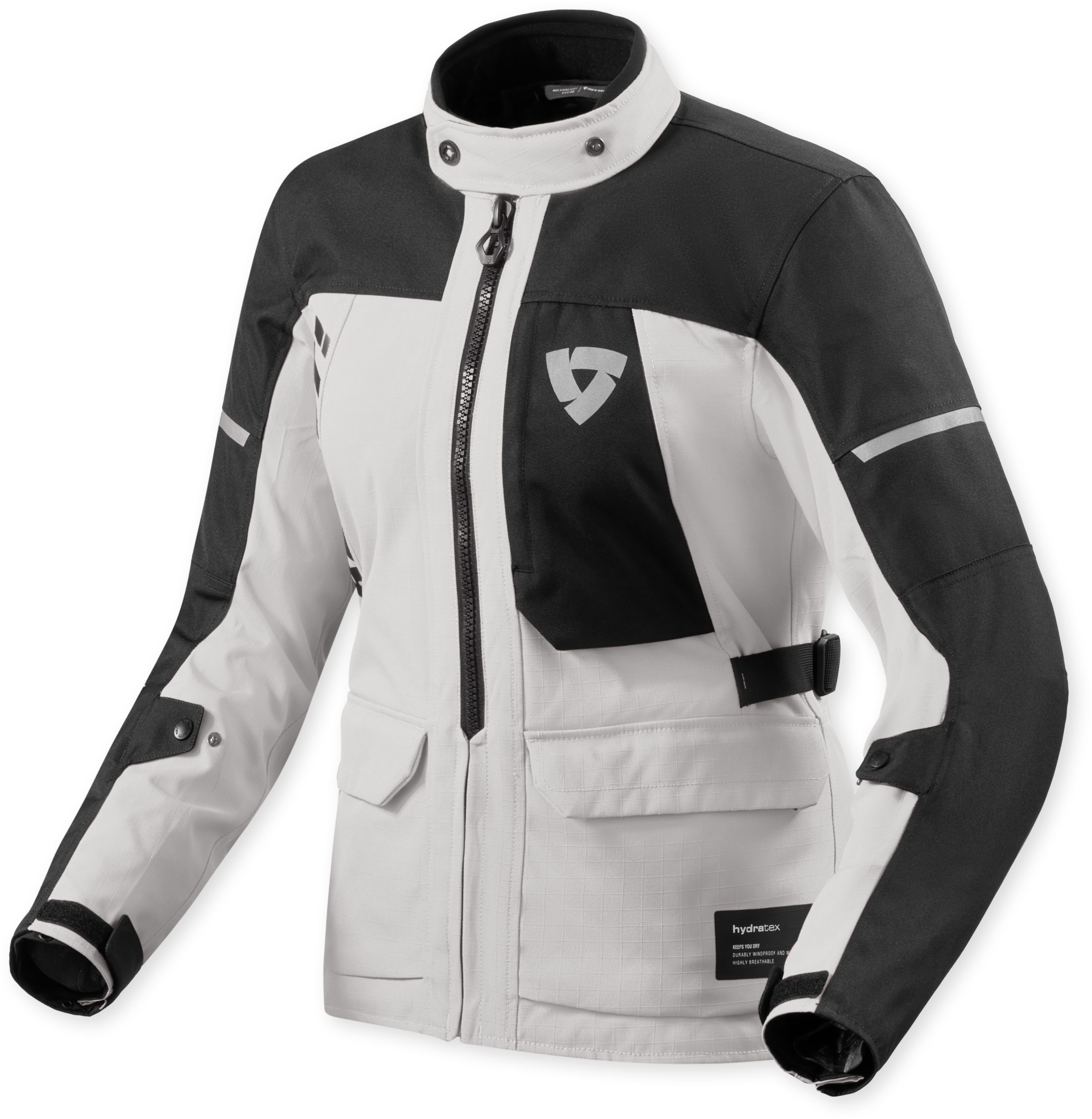 Textiel motorjas dames REV'IT! Convergent H2O Lady jacket Zilver - Zwart