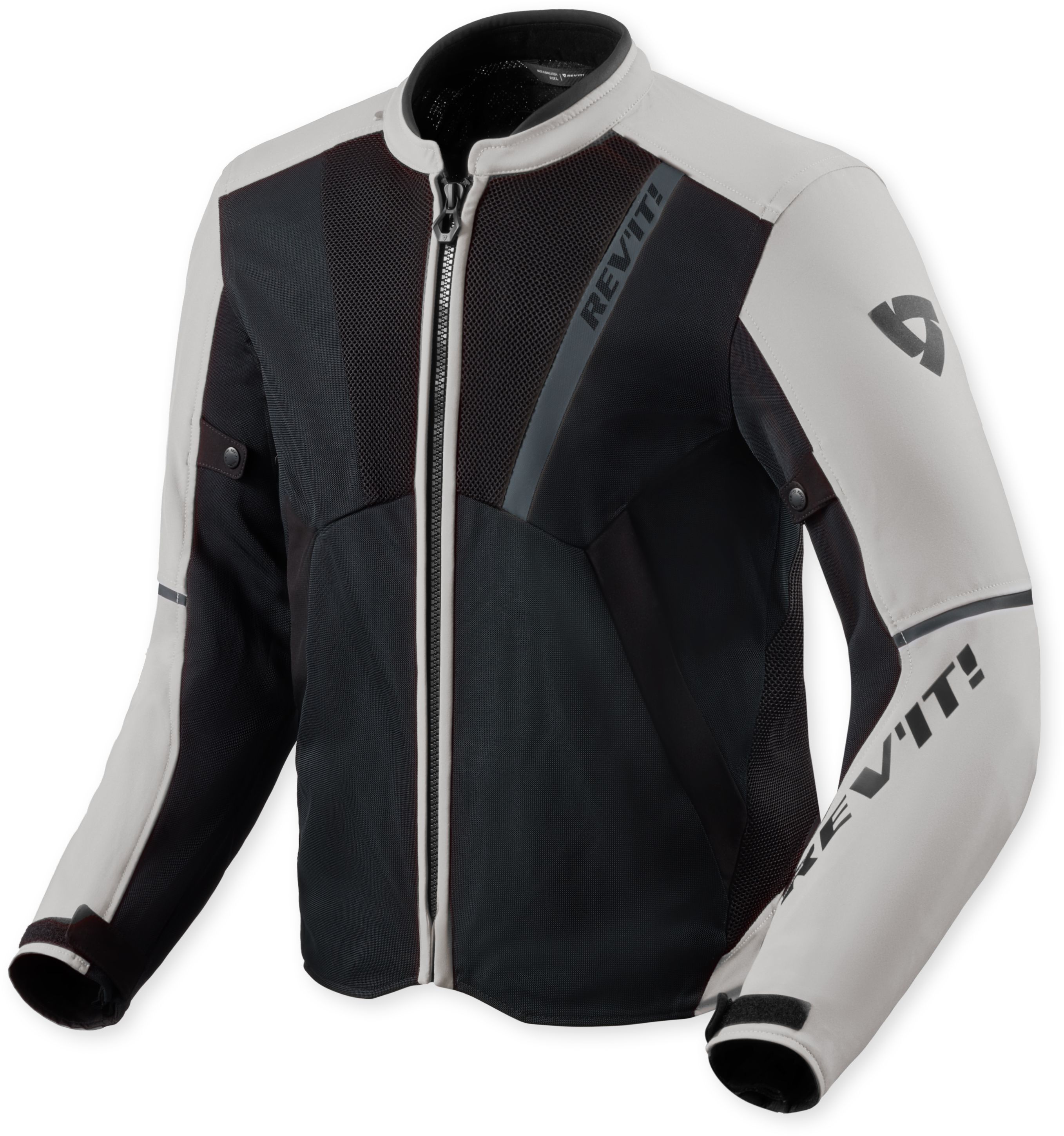 Doorwaai motorjas en hoodie heren REV'IT! GT-R 4 Air Zilver - Zwart