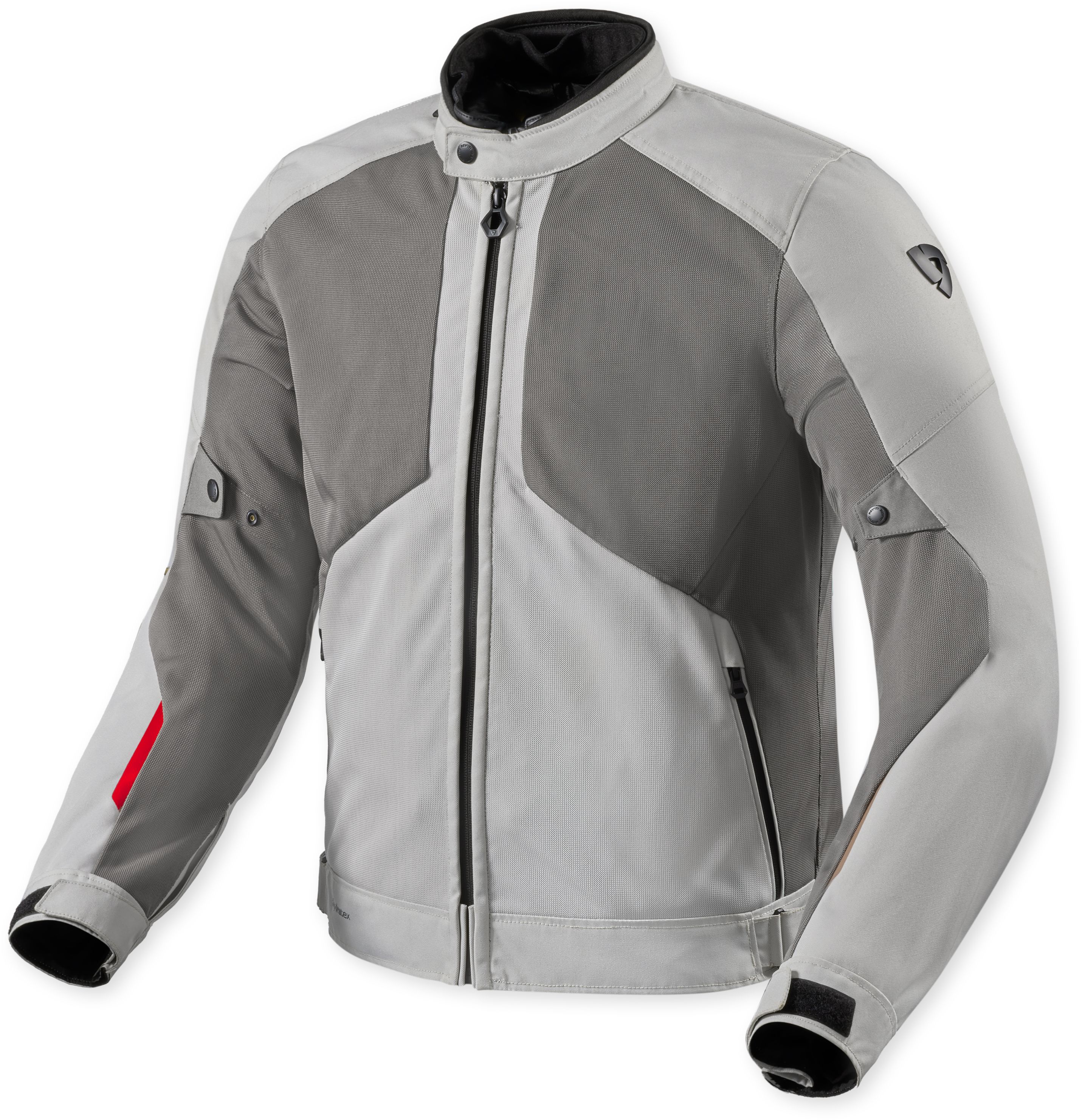 Doorwaai motorjas en hoodie heren REV'IT! Torque 3 H2O Lichtgrijs - Rood