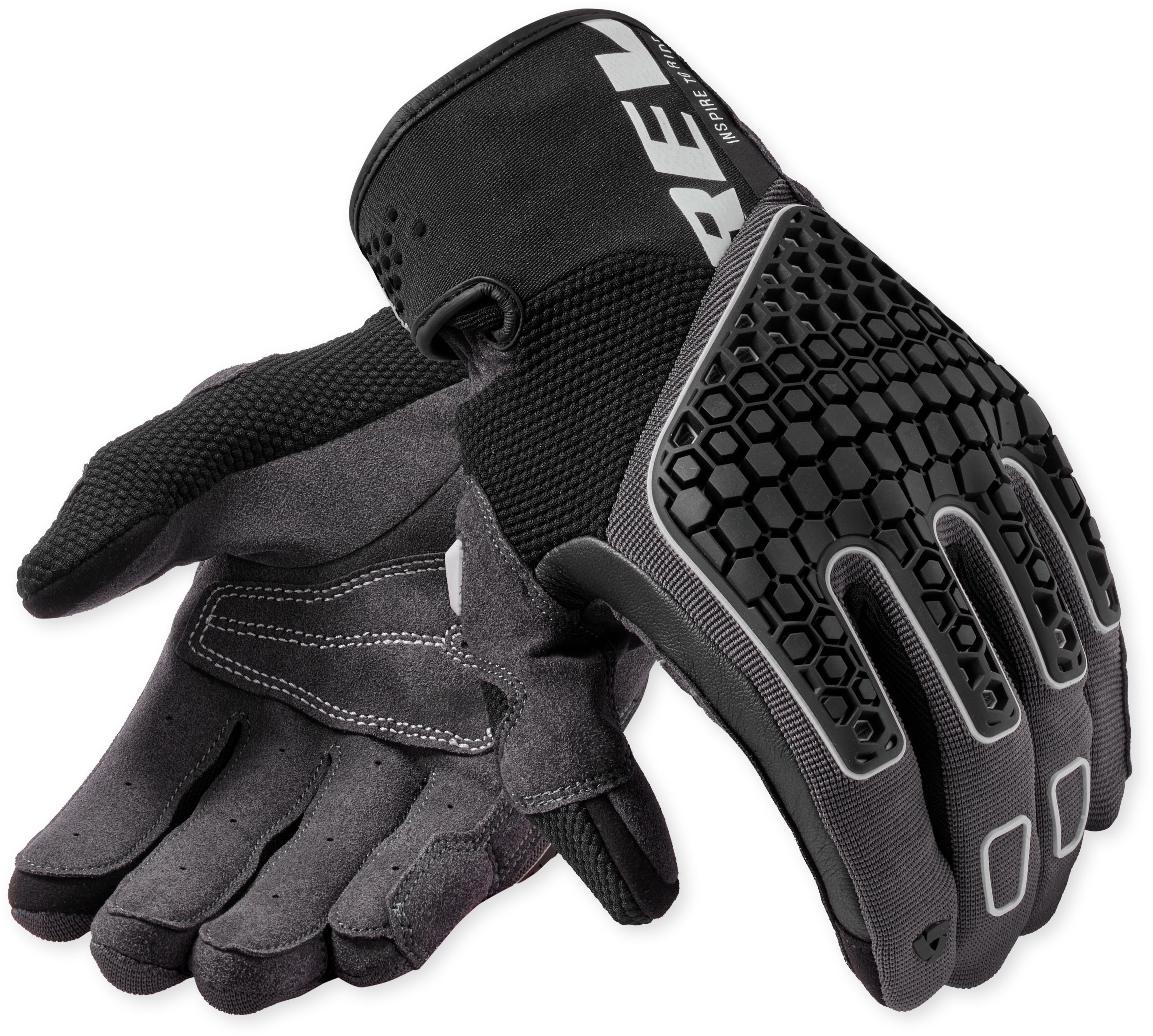 Men's summer gloves REV'IT! Mangrove 2 Black - Grey