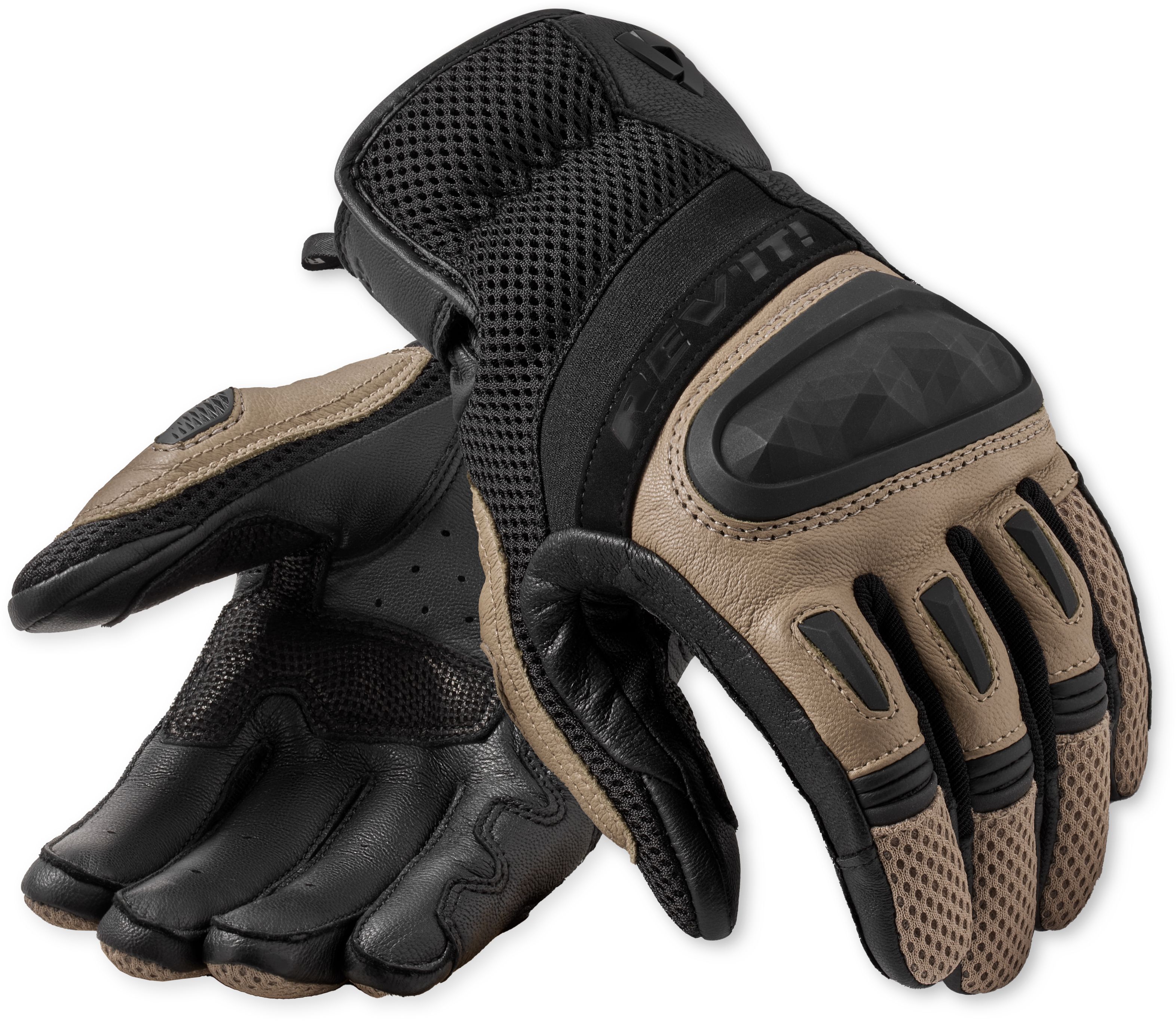 Men's summer gloves REV'IT! Dirt 4 Black - Sand
