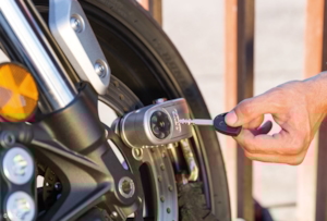 How do I secure my motorbike?